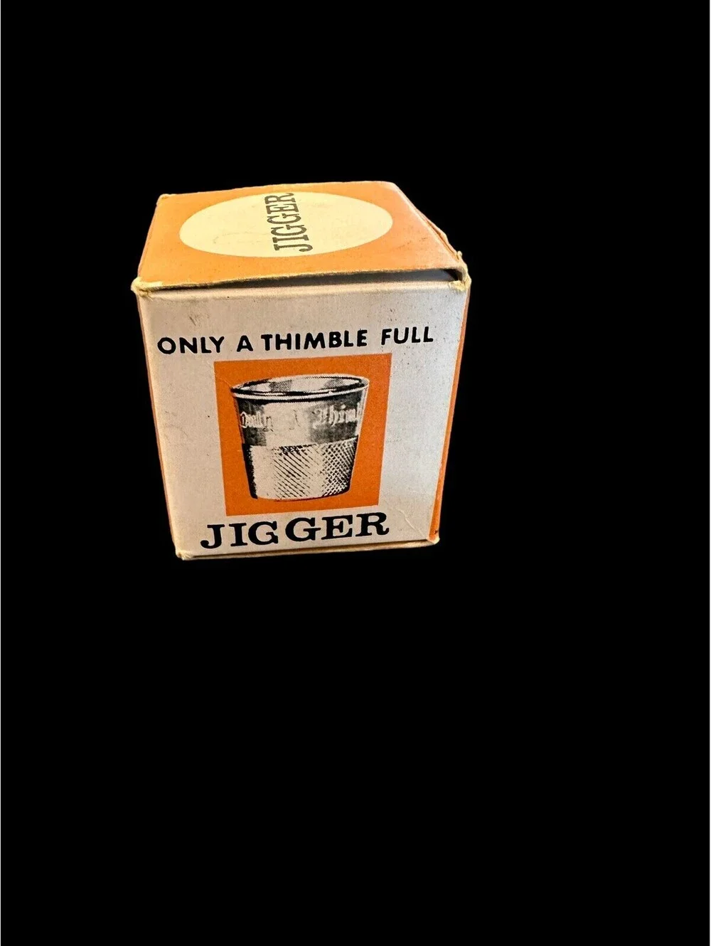 Only a Thimble Full Maine Silver Vintage metal Shot Glass.
